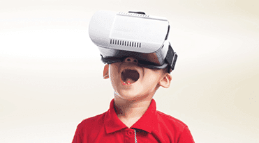 Óculos VR que distrai e acalma durante a coleta